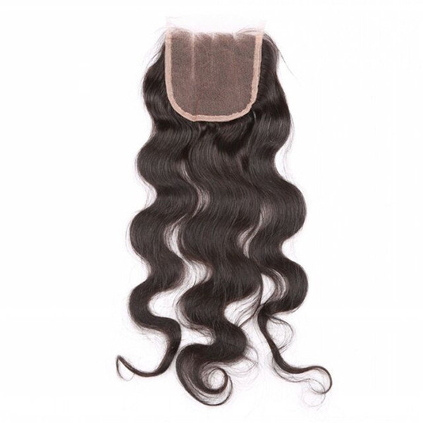 Grade 10A Brazilian Lace Closure 4x4 Virgin Brazilian Peruvian Malaysian Mongolian Body Wave Human Hair Closure