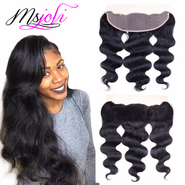 Brazilian Virgin Human Hair 13x4 Lace Frontal Ear To Ear Closure Body Wave Natural Color beautyhair Free Part MsJoli 6-22 Inch in stock