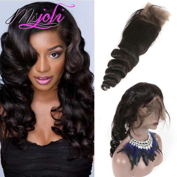 Peruvian virgin hair human hair weave 360 lace frontal pre plucked loose wave free part unprocessed hair new fashion 8 to 22 inches