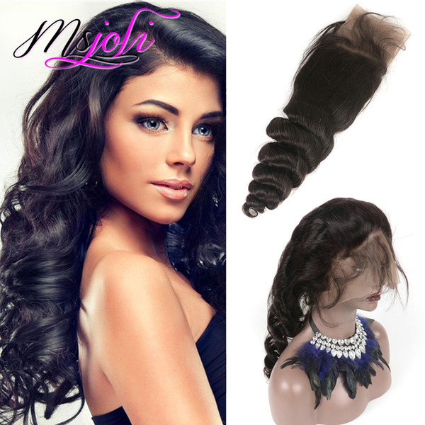 Brazilian virgin hair human hair weave pre plucked 360 lace frontal loose wave free part unprocessed hair new fashion 8 to 22 inches