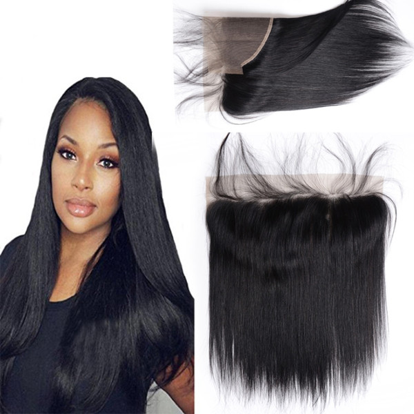 8A Cheap Brazilian Malaysian Peruvian Indian 13 X 4 Lace Frontal Straight Hair with baby hair