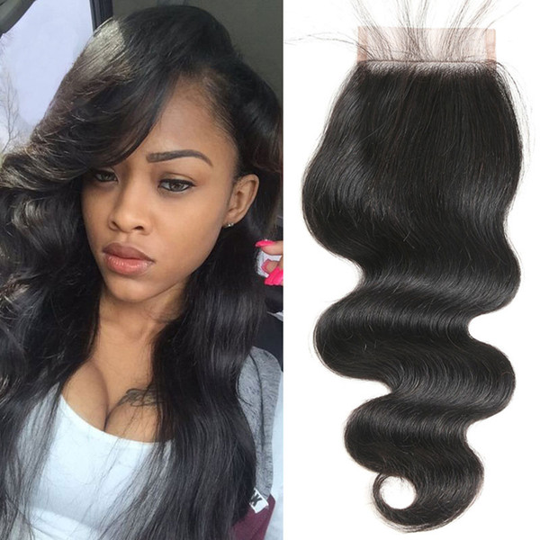 Malaysian Body Wave Closure Free Part/Middle Part/Three Part 100% Human Hair Lace Closure 8