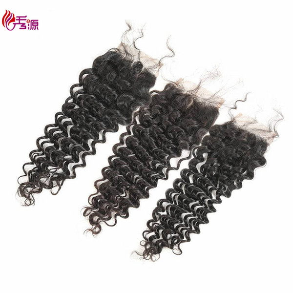 Quality Brazilian Deep Wave Remy Human Hair Top Lace Closure 100 Unprocessed Virgin Remy Human Hair 4x4 Swiss Lace Frontal Free Shipping