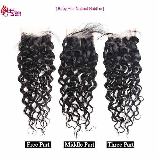 Water Wave Human Hair Lace Frontal Xiuyuanhair Natural Color 100 Unprocessed Virgin Remy Human Hair 4x4 Swiss Lace Frontal