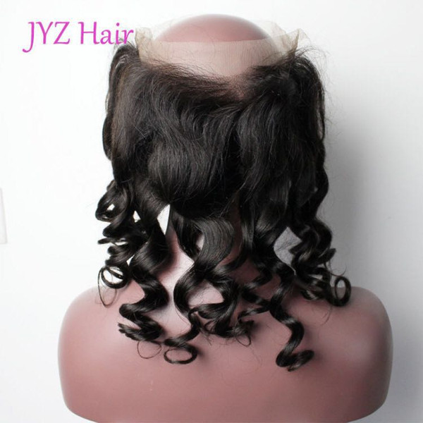 Malaysian Indian Cheap Hair 360 Lace Front Loose Wave Silk Closure Brazilian Peruvian Virgin Human Hair Wet Wavy Closure Free Drop 