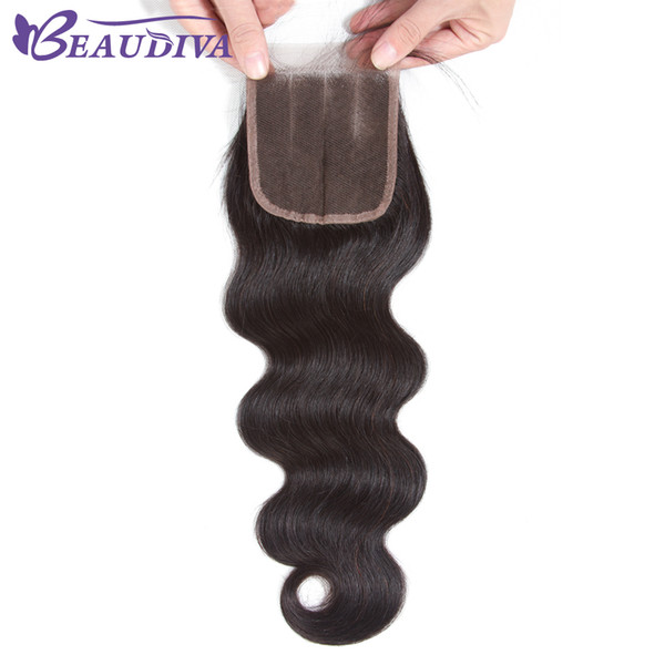 BEAU DIVA Hair Top Lace Closure Hair Brazilian Virgin Body Wave 4*4 Closure Free Middle Three Part Lace Closures Unprocessed Hair Extensions