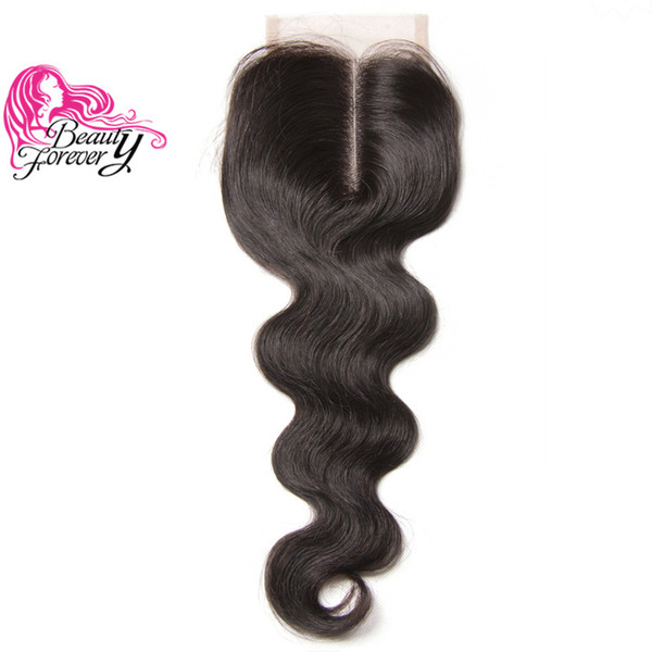 Beauty Forever Peruvian Hair Lace Closure Body Wave Hair Closure 4*4 Remy Human Hair 120% Density Natural Color Top Closure