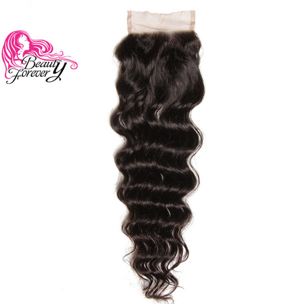 Beauty Forever Brazilian Hair Natural Wave Lace Closure Free Part 10-20inch 100% Human Hair 4x4 Closure 1 Piece Virgin Hair Swiss Lace