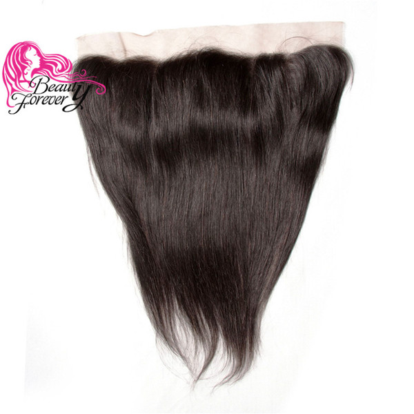 Beauty Forever 8A Brazilian Straight Lace Frontal Ear to Ear 13x4 Free Part Frontal Closure 1 Piece Unprocessed Human Hair 10-20inch Frontal