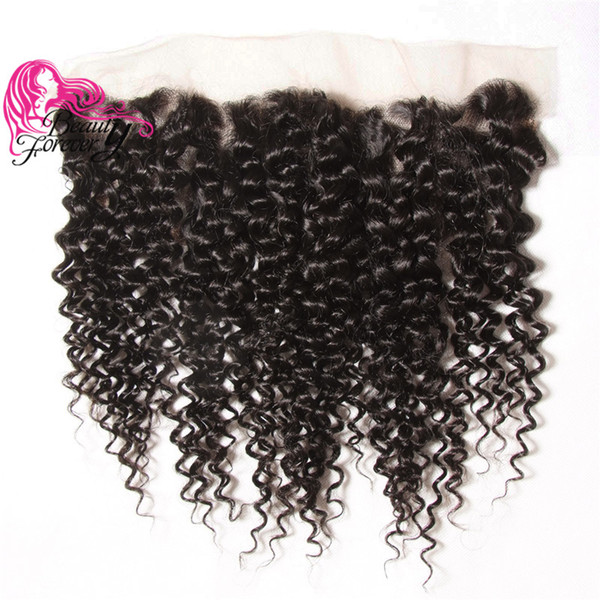 Beauty Forever Brazilian Hair Curly Lace Frontal 13x4 Ear to Ear Lace Closure 100% Human Hair Extension 10-20inch Brazilian Virgin Wholesale