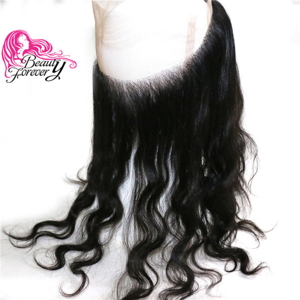 Beauty Forever Body Wave Brazilian Virgin Hair 360 Lace Frontal Free Part 10-20inch 100% Human Hair Lace Closure Body Wave Frontal Free Ship