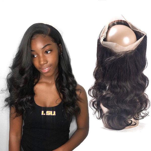 360 Lace Frontal Closure Brazilian Hair Body Wave With Baby Hair 100% Human Hair Lace Closure Free Part