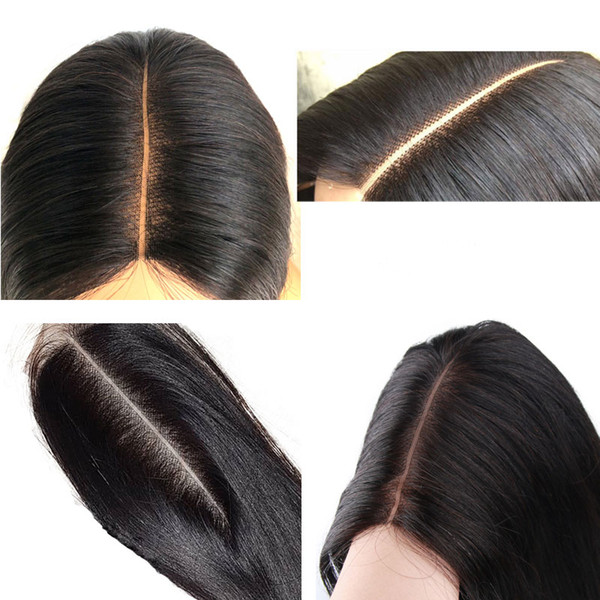 2x6 Middle Part Closure Brazilian Straight Hair Natural Extensions Non-Remy Hair 6-18 Inch Swiss Lace Closure With Baby Hair