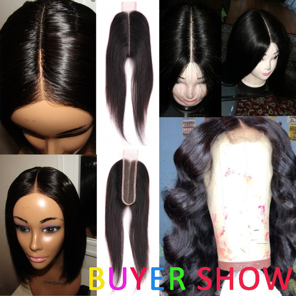 Rare Hair Brazilian Straight Hair Swiss Lace Closure 2*6 Middle Part 100% Natural Color Human Hair Closure 8