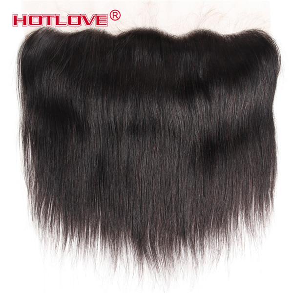 Brazilian Straight Hair 13x4 Ear To Ear Pre Plucked Lace Frontal Closure With Baby Hair Virgin Top Human Hair Free Part