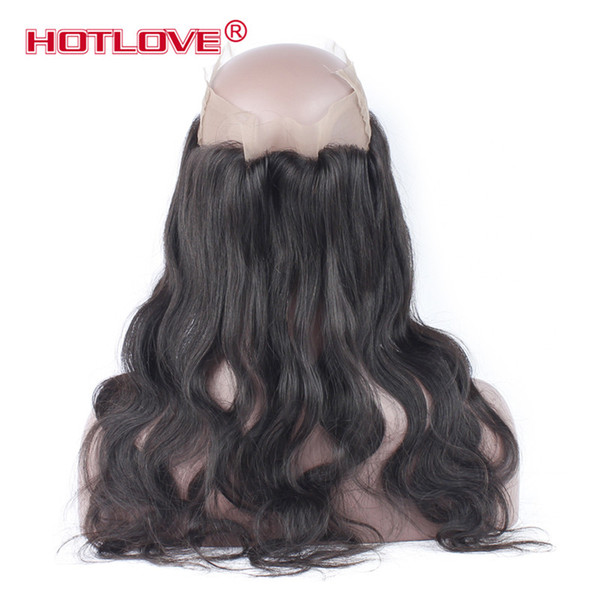 Hotlove Peruvian Body Wave 360 Lace Frontal Closure Free Part 22*4*2 With Hair Extensions Brazilian Virgin Human Hair 360 Frontal Wavy 10-20