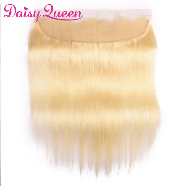 8A Brazilian Straight Human Hair 613 Blonde Lace Frontal Closure 13x4 Free Part 10-20 inch Remy Hair 130% Density 