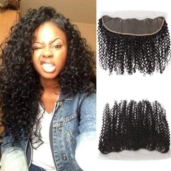 Curly Wave Frontal Lace Closure with Baby Hair 13x4