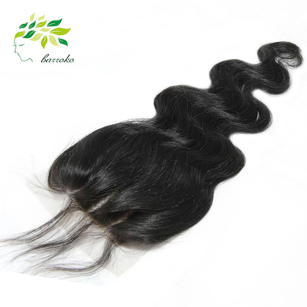 Best Malaysian human Hair Closure Body Wave 4*4 Bleached Knots brazilian Human Hair Closure Free/Middle/3 Part Lace Closure