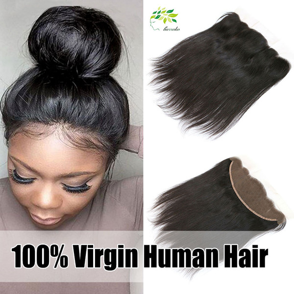 13x4 Ear To Ear Lace Frontal 8-20 inch Peruvian Virgin Hair Lace Frontal 100% Human Hair Straight Lace Frontal Closure