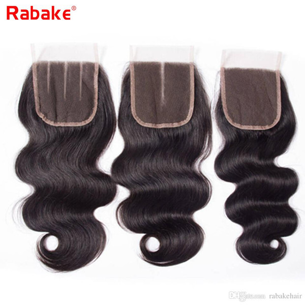 Brazilian Virgin Hair Lace Closure Body Wave 8A Brazilian Body Wave Unprocessed Human Hair Closures Rabake Wholesale Price Free Shipping