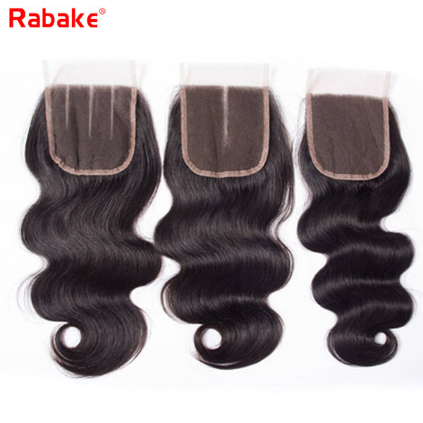 Brazilian Virgin Hair Lace Closure Body Wave 8A Brazilian Body Wave Unprocessed Human Hair Closures Rabake Wholesale Price Free Shipping