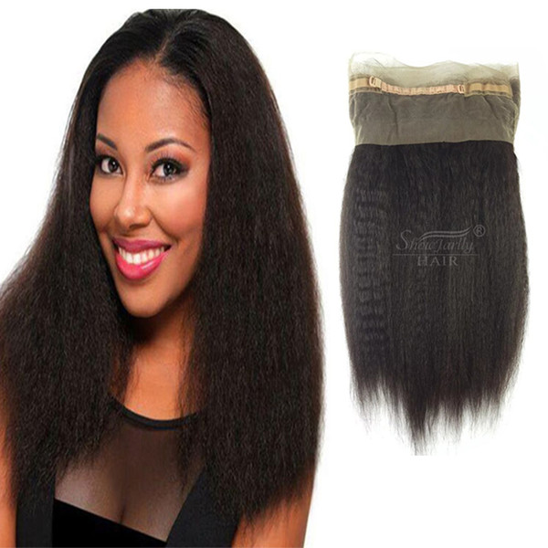 Brazilian lace frontal pre plucked frontal and afro kinky weave best quality virgin hair 360 frontal lace closure