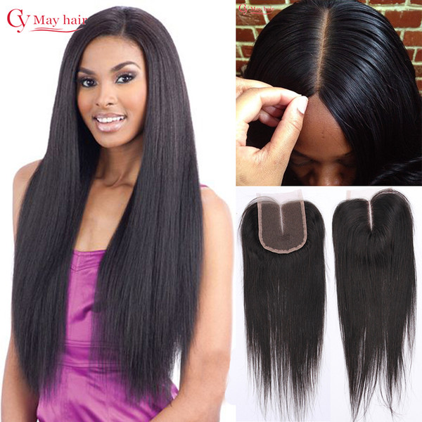 Brazilian Virgin Human Hair 4*4 Lace Closure Peruvian Malaysian Indian Mongolian Body Wave Straight Lace Closures 1 Piece