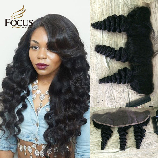 Loose Wave Brazilian Lace Frontal Closure 13x4 Ear To Ear Lace Frontal With Baby Hair Cheap Virgin Human Hair Full Lace Frontal