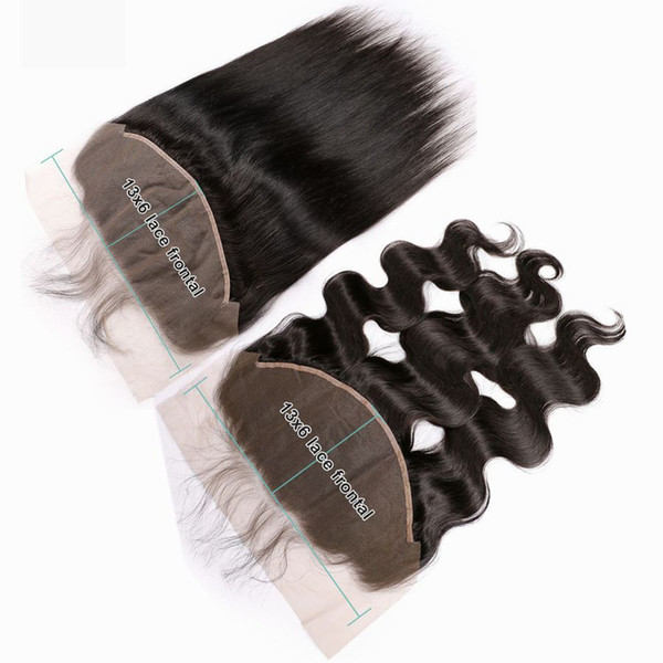 Body Wave 13x6 Ear To Ear Lace Frontal Closure With Baby Hair Straight Pre Plucked Human Hair Brazilian Remy Hair Bleached Knots