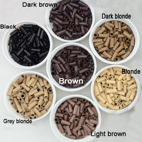 2.8mm*2.3mm*7mm Flared copper tubes extension hair Micro Rings/links/beads Hair Extensions Accessories 100pcs/lot