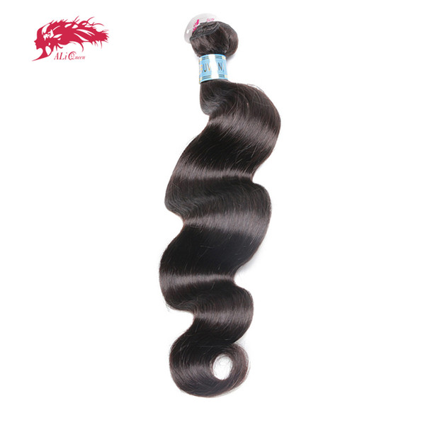 Ali Queen Hair Products Peruvian Body Wave Virgin Hair Natural Color 10