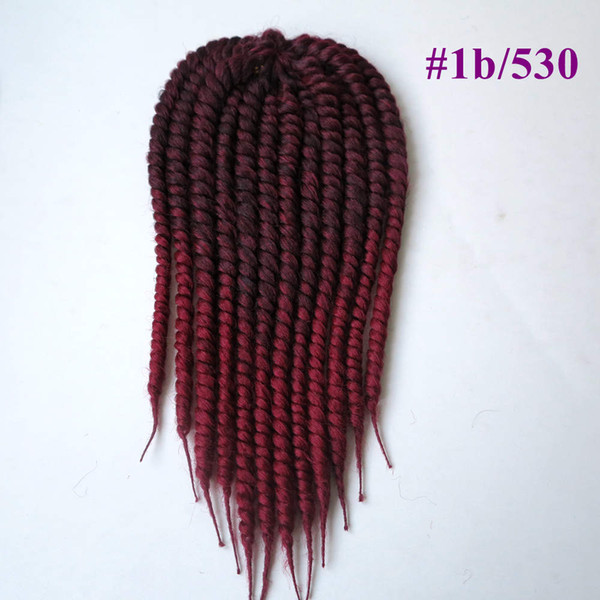 2x havana mambo twist braids 100% kanekalon fiber 18inch crotchet senegalese braids Color #1b&530 free shipping