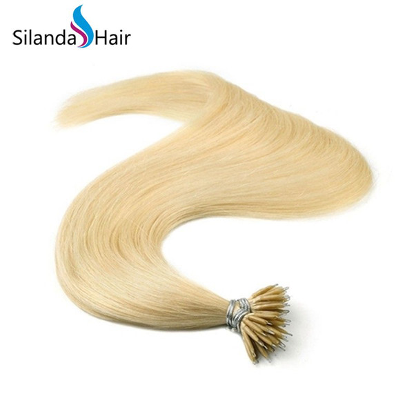 #22 Nano Bead Ring Remy Human Hair Extensions 20 Inch 1.0g/s 50 strands/pack 