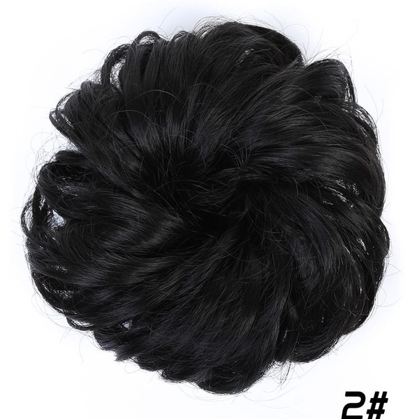 Synthetic Curly Chignon Bun Hairpiece for Women Flowers Roller Clip In Fake Hair Accessories High-Temperature Fiber Headwear