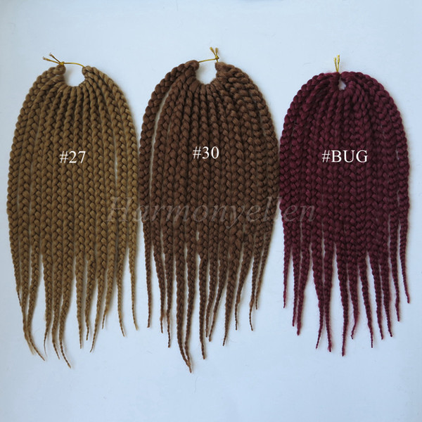 Freeshipping Aubre Brown color 12inch box crochet braid Synthetic dreadlock extensions havana mambo twist