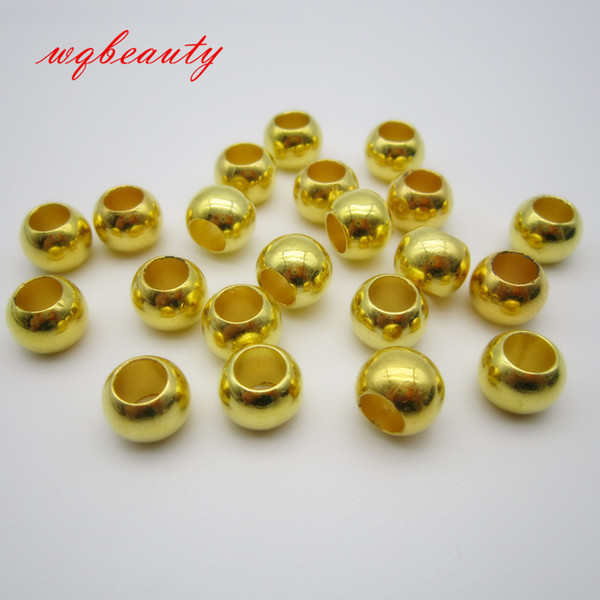 30Pcs/Lot golden plated hair braid dread dreadlock Beads cuffs clips approx 6.8mm hole