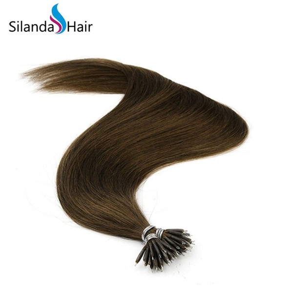 Salon Quality #6 Nano Ring Remy Human Hair Extensions 20 Inch 1.0g/s 50 strands/pack 