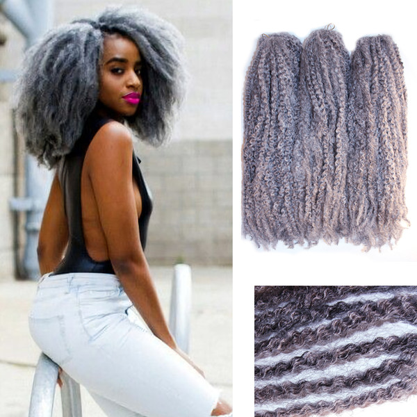 Marley Hair For Twists 18 Inch Long Afro Marley Braid Hair 100% Kanekalon Synthetic Fiber Marley Braiding Hair Extensions