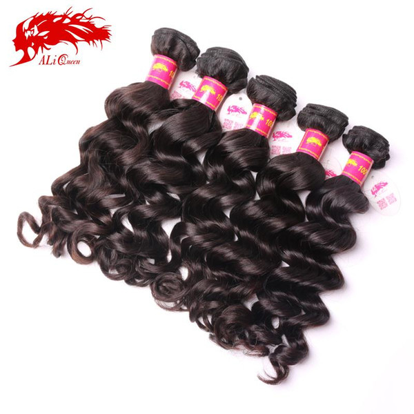 Wholesale-6A unprocessed virgin hair 5pcs lot free shipping brazilian virgin hair extension wave human hair