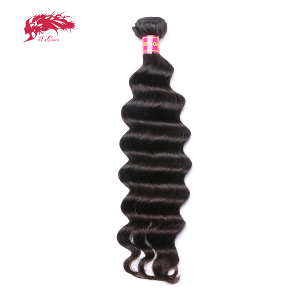 Ali Queen Hair Products Brazilian Loose Deep Virgin Hair Bundles 14-26 Inches Natural Color 100% Unprocessed Human Weaving