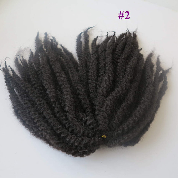 100% Kanekalon Afro Twist Kinky Marley Twist Hair Extension Marley Braid Hair 20