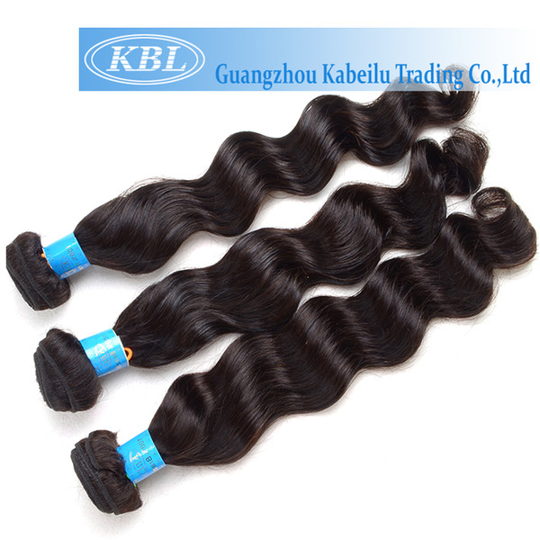 Wholesale-KBL 4A Brazilian Water Wave Virgin Hair Bundle Deals 3 Pcs/lot Cheap 100 Human Hair Brazilian Loose Wave Virgin Hair Extensions