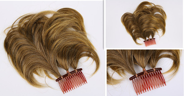 Hair piece Hair comb Kanekalon fiber Blonde Acc Wearing a convenient Good quality exemption from postage 7cm