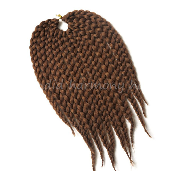 Blonde color 12inch 80g box crochet braid Synthetic havanna mambo crochet braids hair extensions