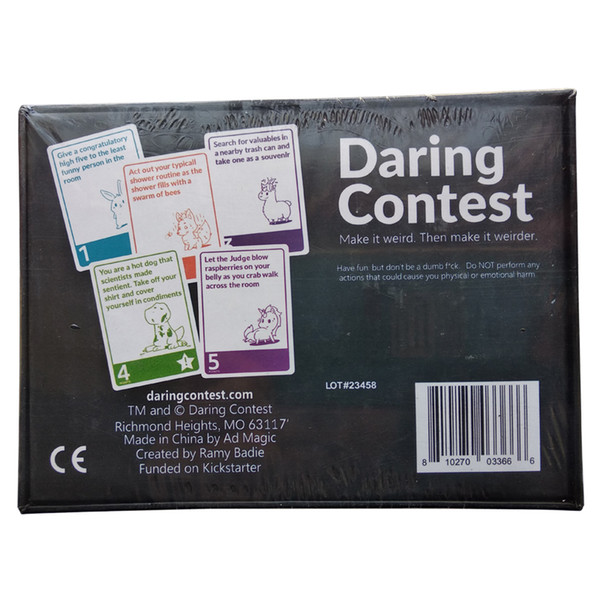 Daring contest Game Cards game Basic Play Funny For Adults boards game