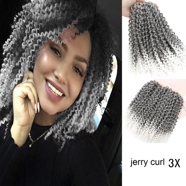 3Pcs/lot Jerry Curl Crochet Braids Hair Extensions Freetress Deep Twist Water Wave For Women Synthetic Crochet Braiding Hair Bundles