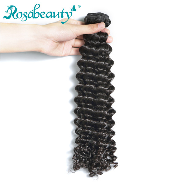 Rosa Beauty Deep Wave Malaysian Virgin Hair 100% Weave Human Hair Bundles Unprocessed Weft Natural Color 