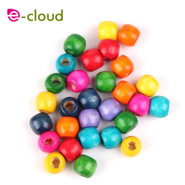 30pcs/bag 17mm Multi Color Round Wood Hair Beads Dread Dreadlock Beads for Jumbo Braid Dreadlock Hair Accessories