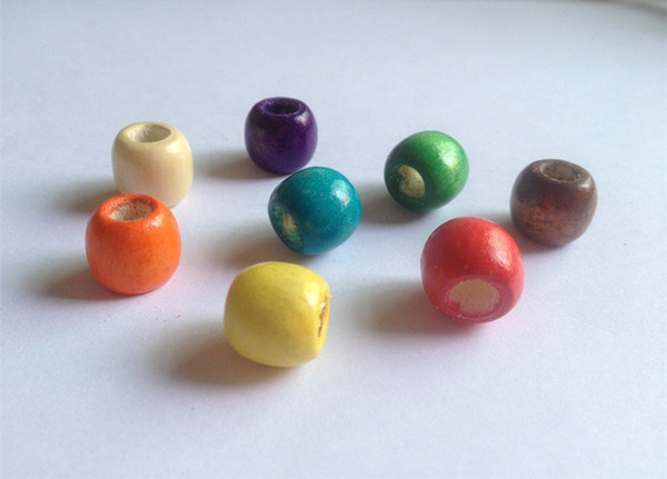 Wholesale-Free Shipping 50Pcs/Lot multi coloured hair braid dread dreadlock wooden Beads rings approx 5.5mm hole